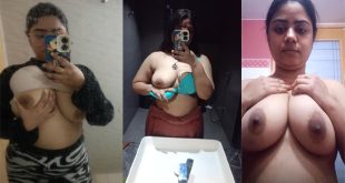 Babe Pressing Boobs And Fingering