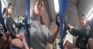 Woman Helped A Hoyny Boy On Backseat Of A Running Bus