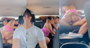 Cuck Husband Driving – Backseat Sucking and Riding Stranger